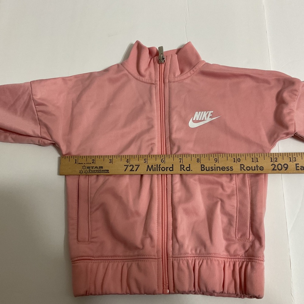 Nike Track Jacket Toddler 3T Pink Excellent Branded Sleeve Taping Full Zip - Picture 8 of 11
